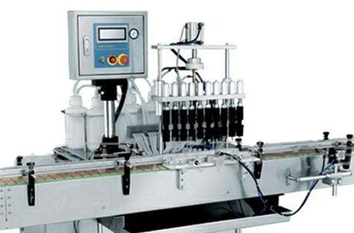 Пневматска машина за полнење со вакуум од 10 глави за сите видови течна линеарна автоматска филер опрема 1