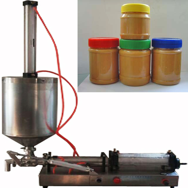 Леплива материја со висока вискозност машина за полнење со мед од путер од кикирики1
