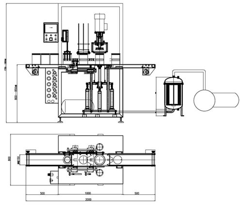 машина за вакуум морска машина со азотен гас што се засилува за автоматско затворач за капаци за затворање на контејнер во прав од орев млеко5